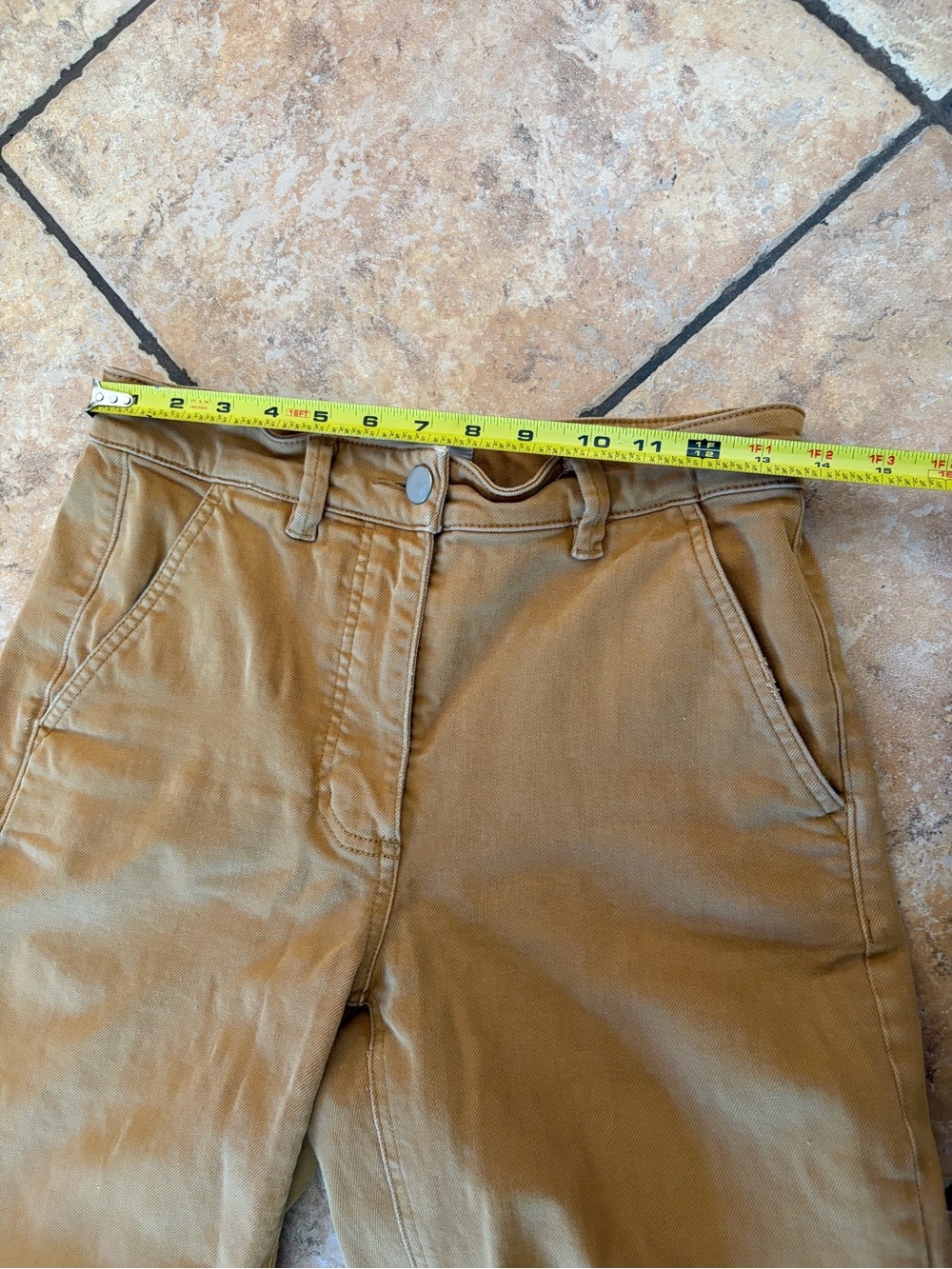 Everlane Cropped Straight Regular Size 2 Tan Pants Jeans - Picture 8 of 9